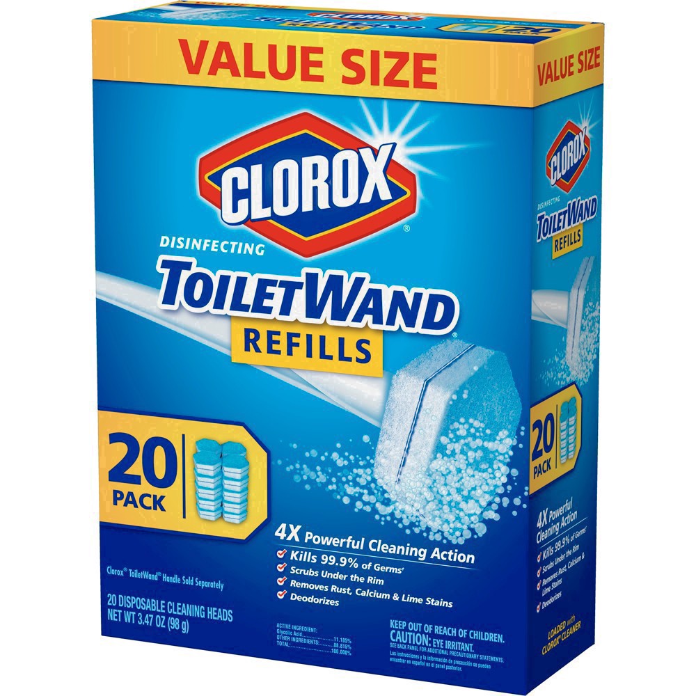 slide 68 of 89, Clorox Disinfecting Toilet Wand Refills, 20 ct