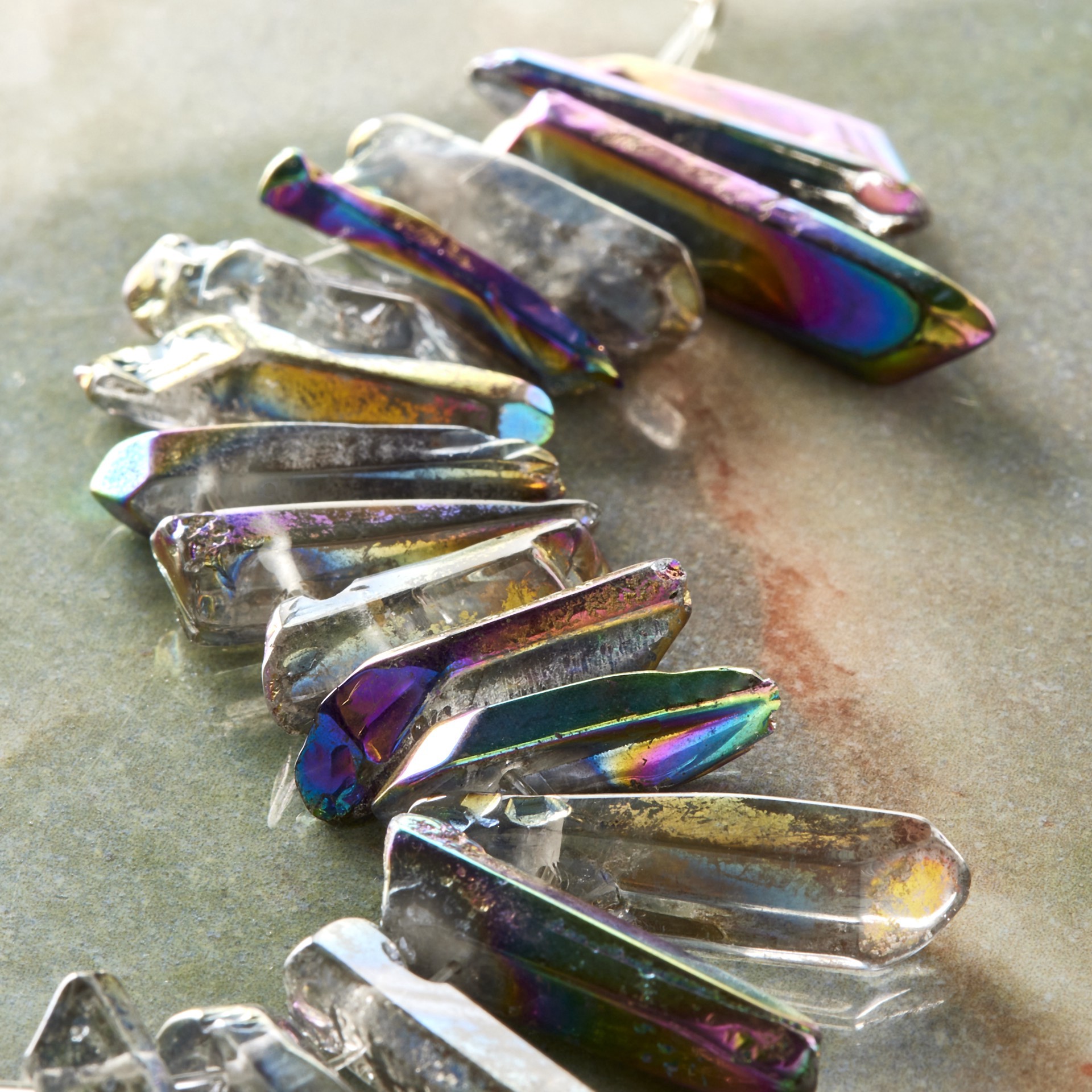 slide 3 of 3, Multicolor Luster Quartz Nugget Beads By Bead Landing, 18mm - 26mm