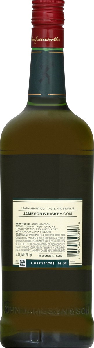 slide 3 of 7, Jameson Irish Whiskey Jameson Original Irish Whiskey, 1 L Bottle, 40% ABV, 1 liter