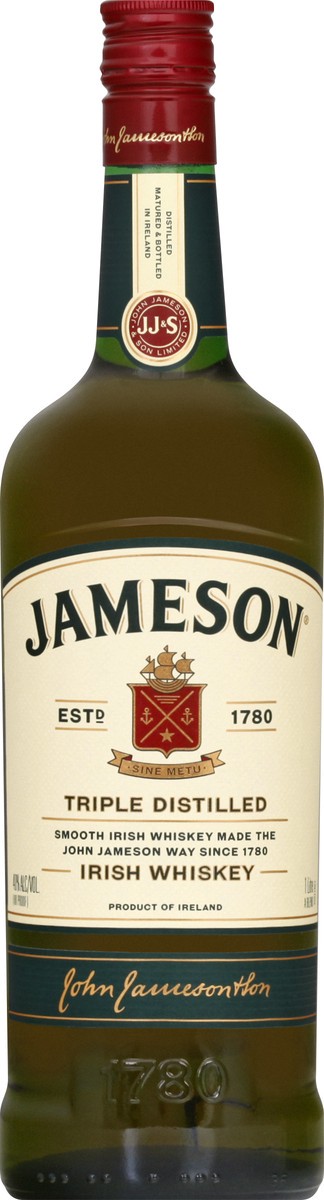 slide 6 of 7, Jameson Irish Whiskey Jameson Original Irish Whiskey, 1 L Bottle, 40% ABV, 1 liter