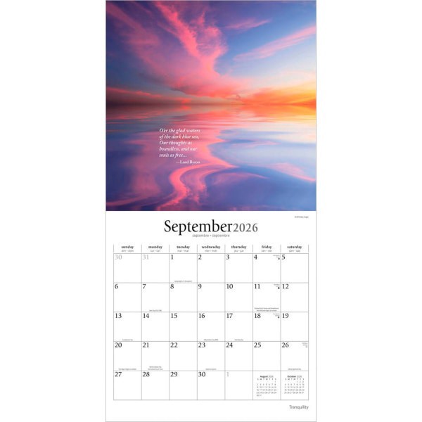 slide 6 of 9, 2026 Brush Dance Tranquility Monthly Plastic-Free Square Wall Calendar, 12"" x 12"", Inspiration, January to December 2026, 9798330705962, 1 ct