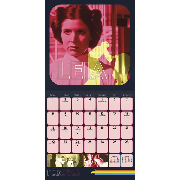 slide 5 of 6, 2026 DateWorks Wall Calendar, 12"" x 12"", Star Wars, January To December, 264154OD, 1 ct