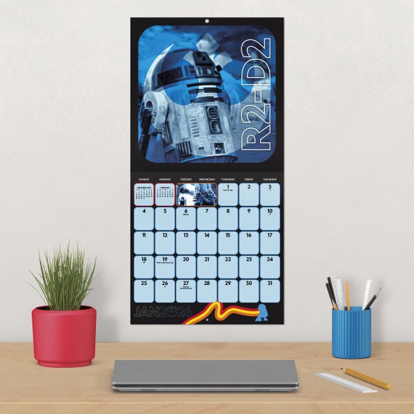 slide 6 of 6, 2026 DateWorks Wall Calendar, 12"" x 12"", Star Wars, January To December, 264154OD, 1 ct