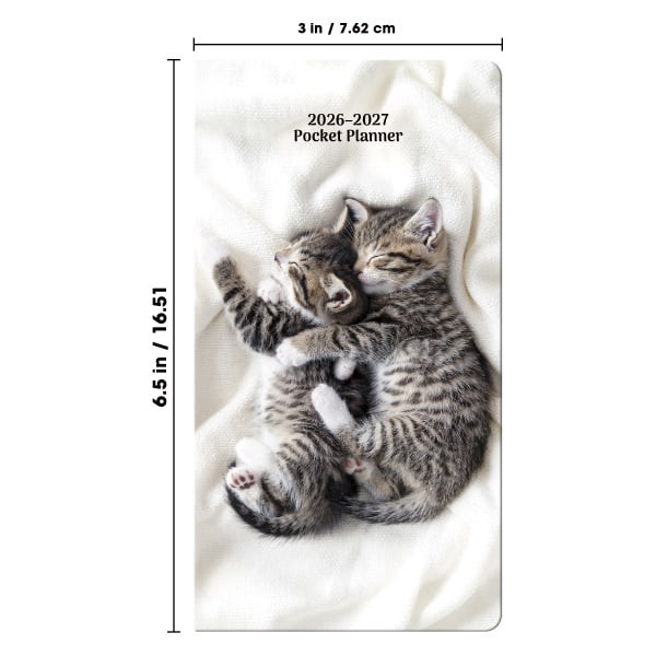slide 6 of 8, 2026-2027 DateWorks Monthly Pocket Planner, 3-1/2"" x 6-1/2"", Kittens, January 2026 To December 2027, 262008OD, 1 ct