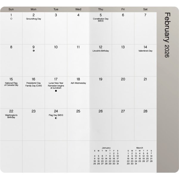 slide 3 of 8, 2026-2027 DateWorks Monthly Pocket Planner, 3-1/2"" x 6-1/2"", Kittens, January 2026 To December 2027, 262008OD, 1 ct