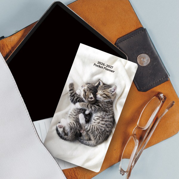 slide 7 of 8, 2026-2027 DateWorks Monthly Pocket Planner, 3-1/2"" x 6-1/2"", Kittens, January 2026 To December 2027, 262008OD, 1 ct