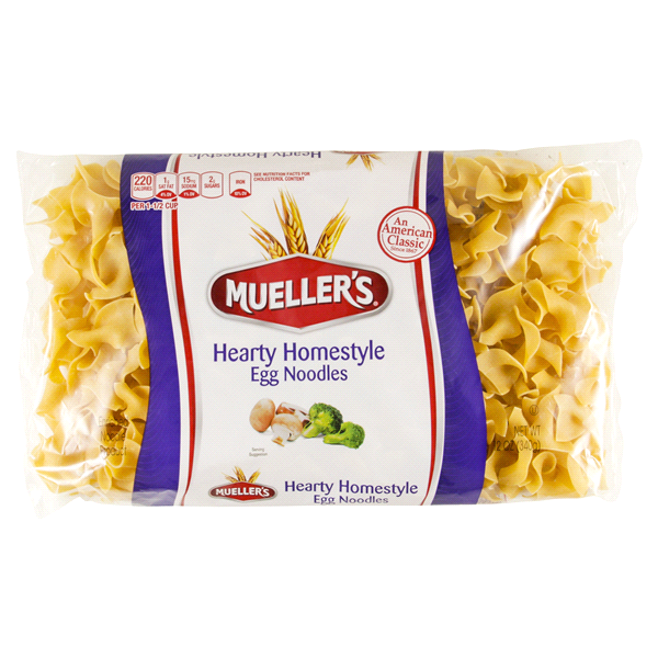 slide 1 of 2, Mueller's Egg Noodles Hearty Homestyle, 12 oz