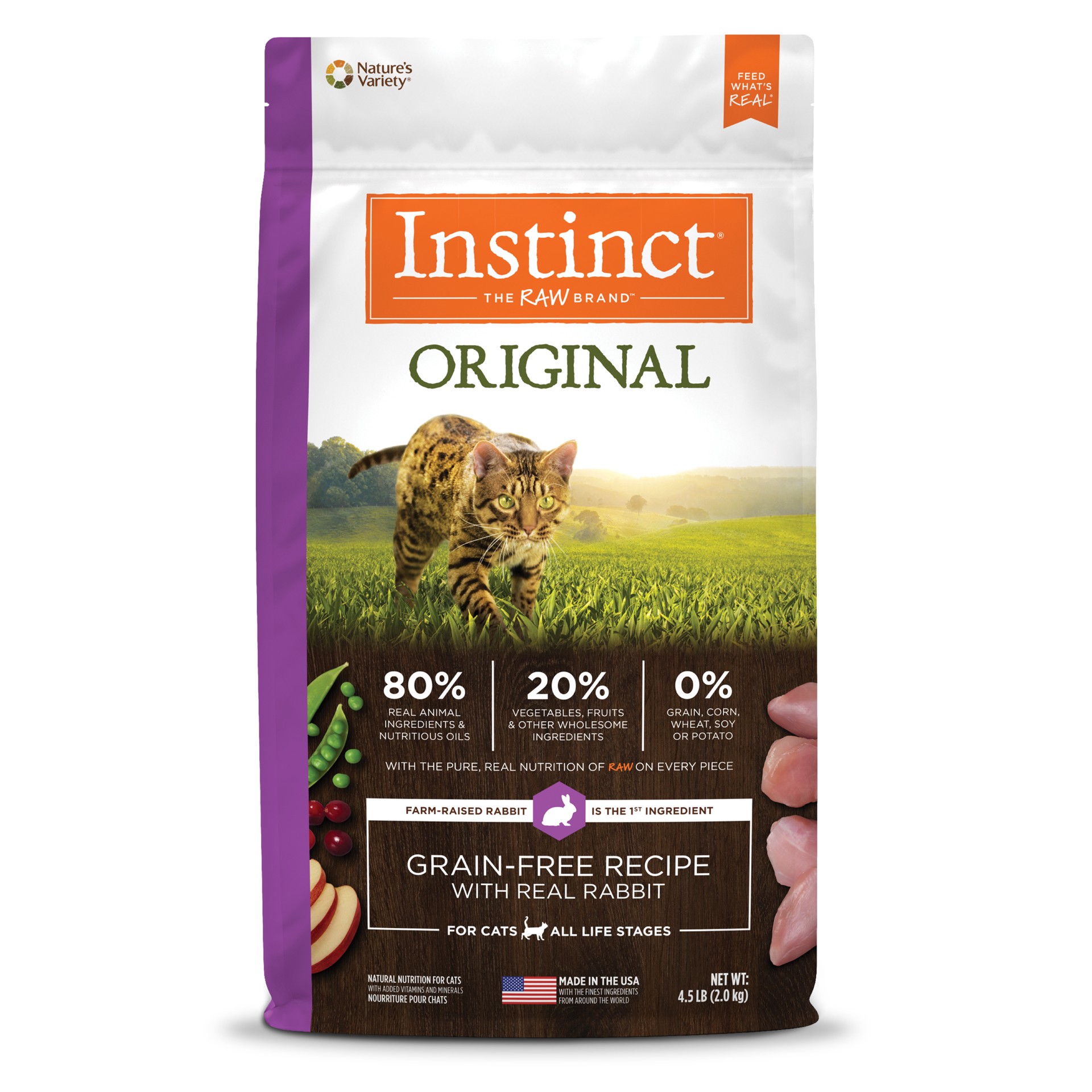 slide 1 of 10, Instinct Original Rabbit Dry Cat Food, 4.5 lb. Bag, 4.5 lb