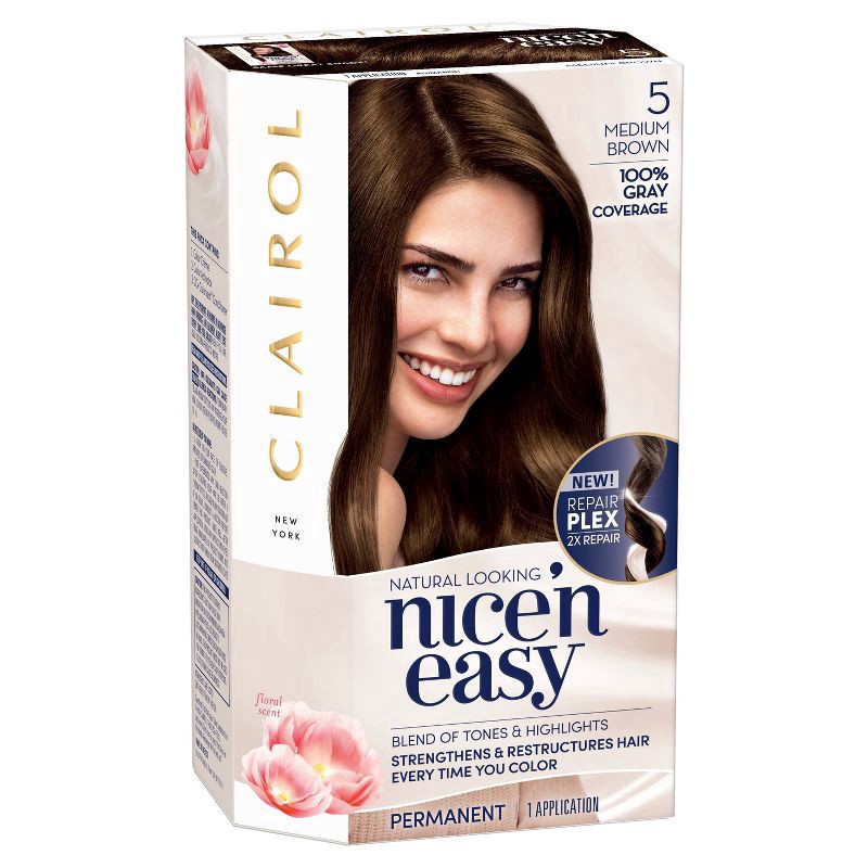 slide 6 of 12, Nice’n Easy Clairol Nice 'N Easy 5 Medium Brown, 1 ct