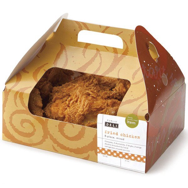 slide 1 of 1, Publix Deli Fried Chicken 8 Pc Mixed, Hot (2740 Cal/Pack), 1 ct