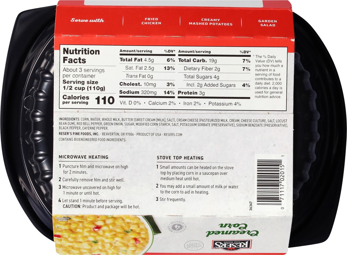 slide 7 of 11, Reser's Creamed Corn 12 oz, 12 oz