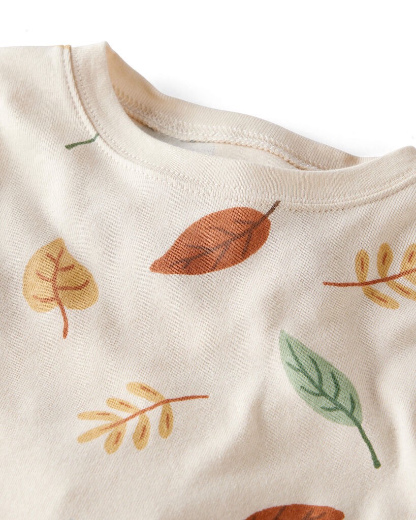 slide 3 of 3, Littleplanet Toddler Organic Cotton Pajamas in Autumn Leaves Print Autumn Leaves 4T, 1 ct