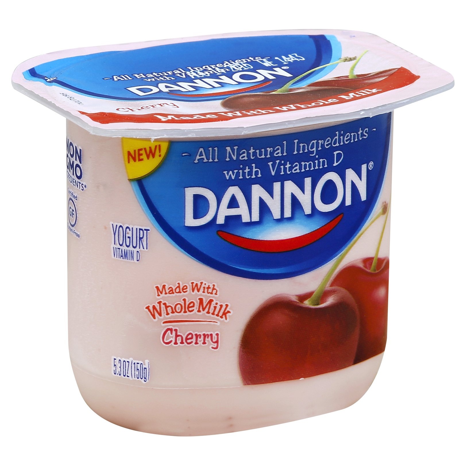 slide 1 of 5, Dannon Whole Milk Cherry Yogurt, 5.3 oz