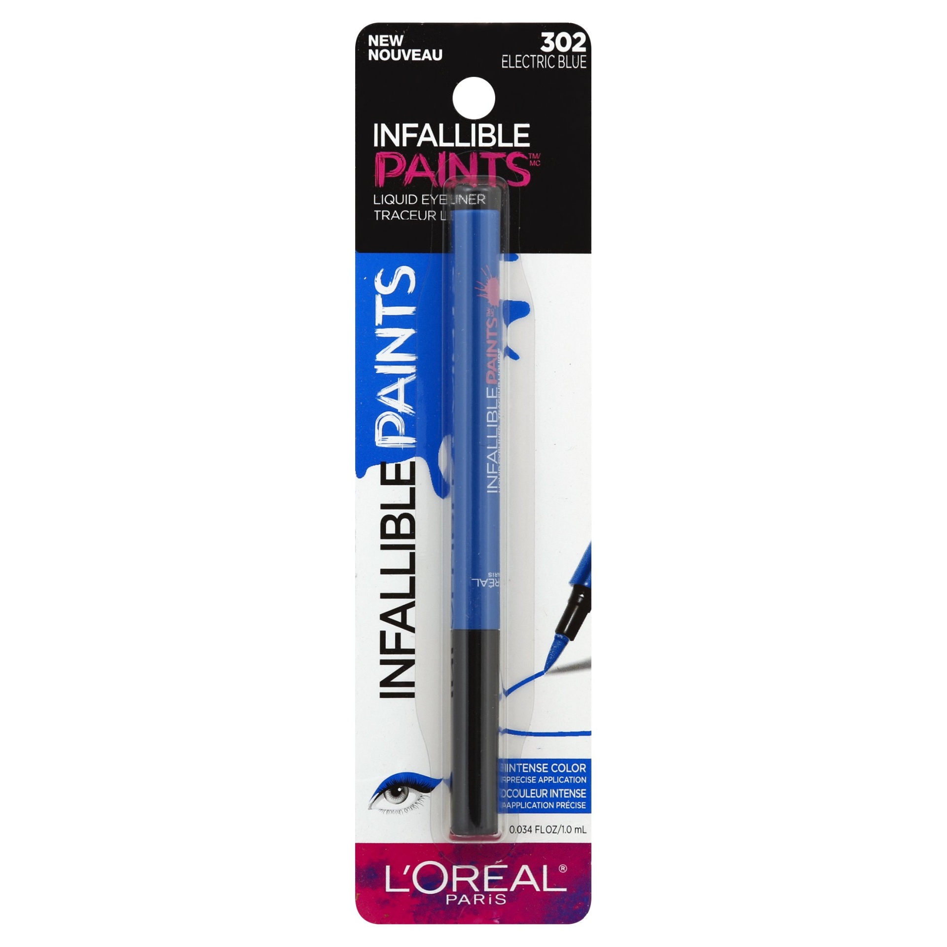 slide 1 of 3, L'Oréal Paris Infallible Paints Eyeliner 302 Electric Blue, 1 ct