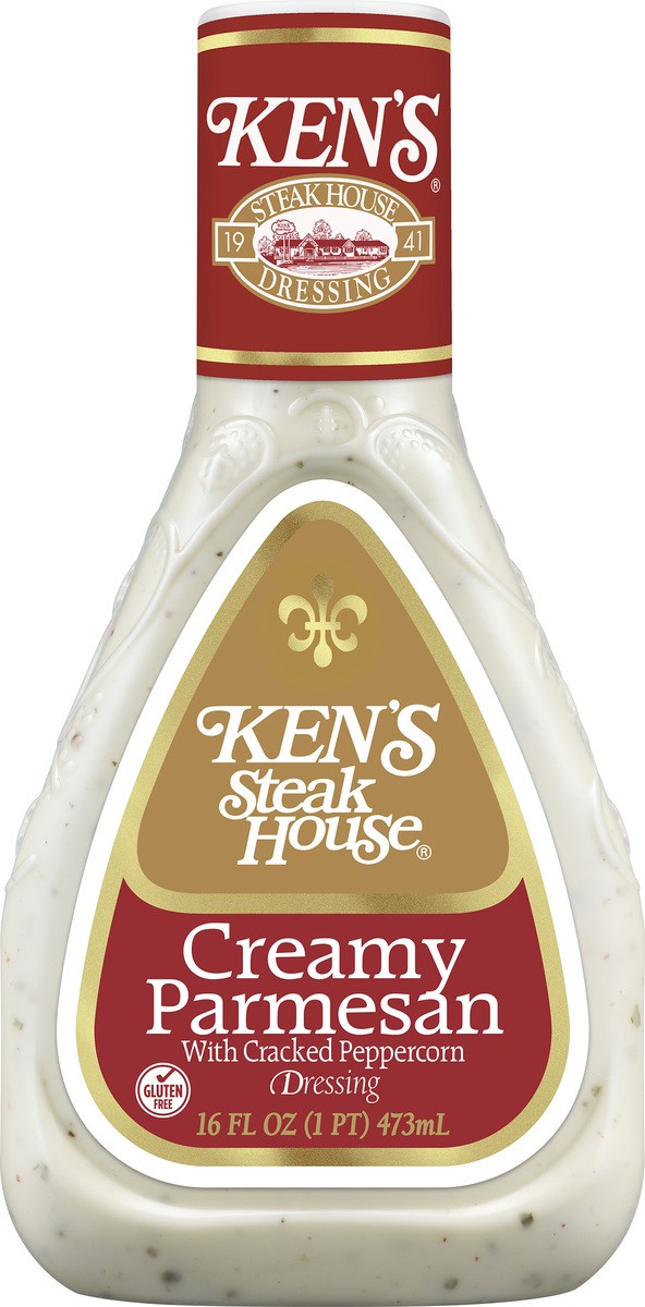 slide 11 of 12, Ken's Steak House Creamy Parmesan with Cracked Peppercorn Dressing 16 oz, 16 oz