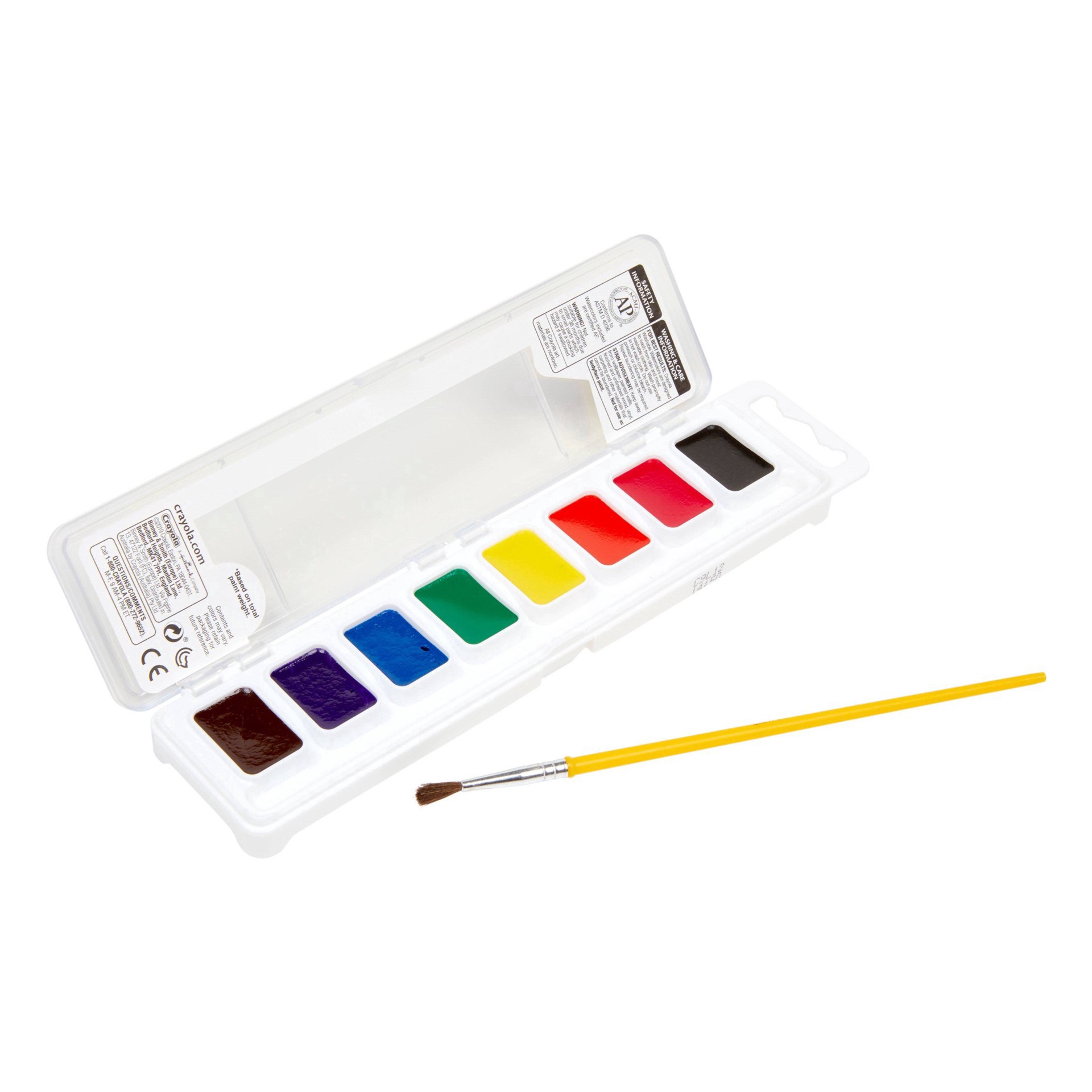 slide 28 of 61, Crayola Watercolor Paints With Brush Washable, 8 ct