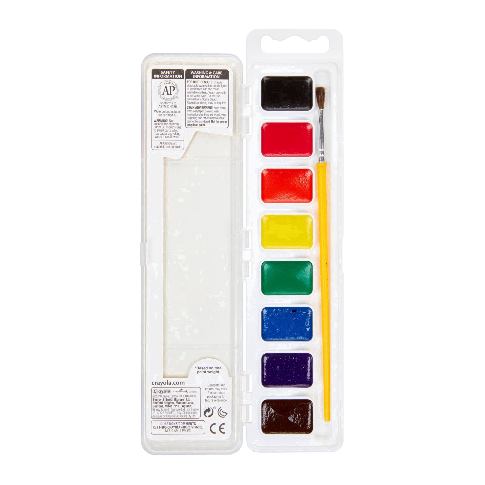 slide 6 of 61, Crayola Watercolor Paints With Brush Washable, 8 ct