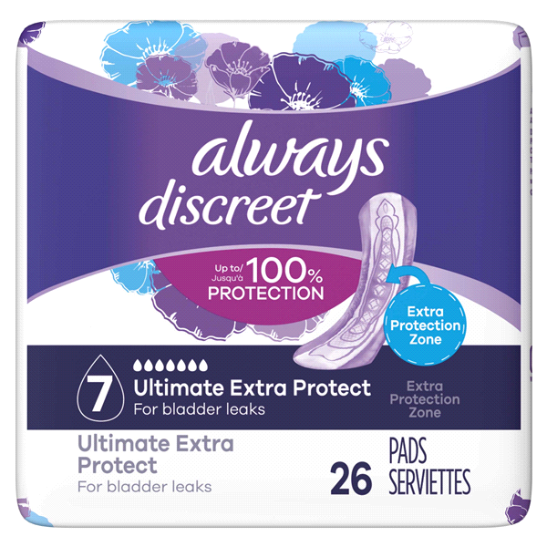 Always Discreet Ultimate Extra Protection 7 Drop Base Pads : Target