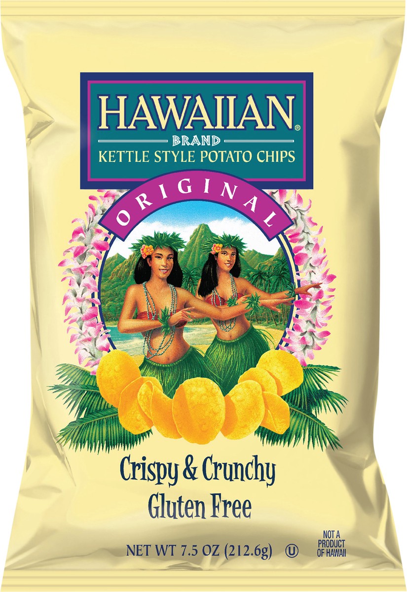 slide 5 of 7, Hawaiian 7.5 oz Hawaiian Brand Original Kettle Style Potato Chips, 7.5 oz