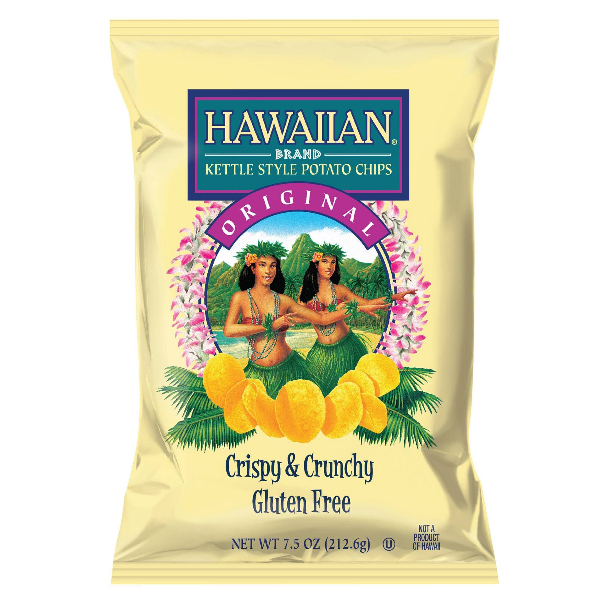 slide 1 of 7, Hawaiian 7.5 oz Hawaiian Brand Original Kettle Style Potato Chips, 7.5 oz