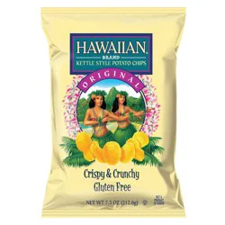 Hawaiian 7.5 oz Hawaiian Brand Original Kettle Style Potato Chips