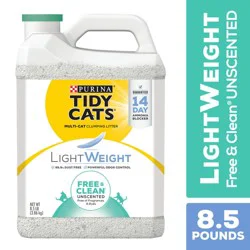 Tidy Cats Low Dust, Clumping Cat Litter, Lightweight Free & Clean Unscented, Multi Cat Litter