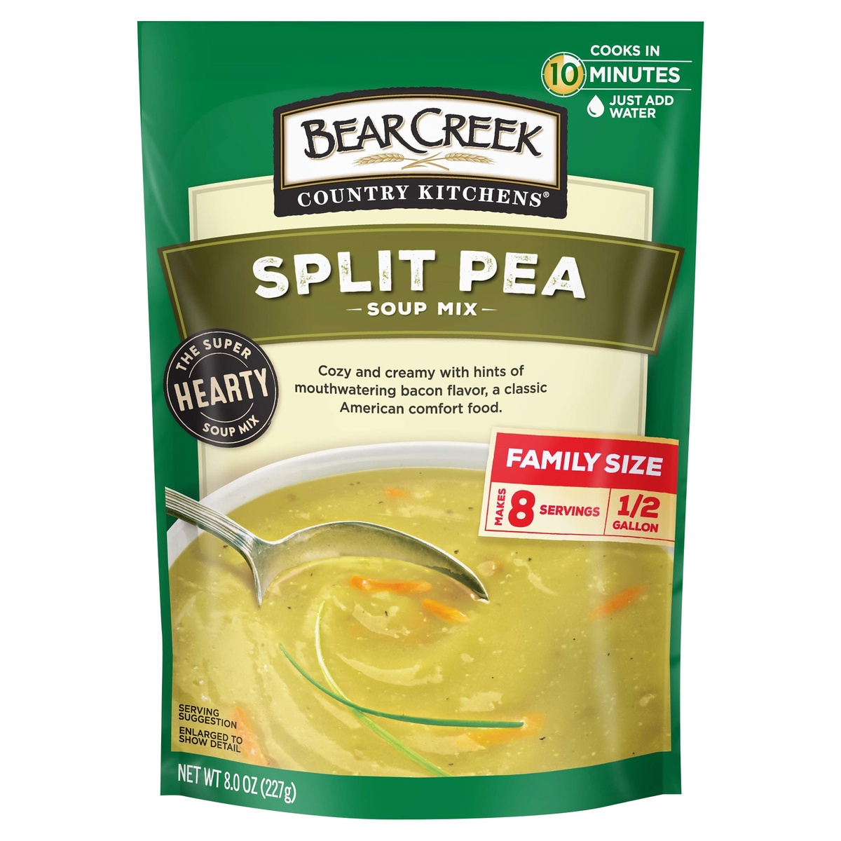 slide 1 of 1, Bear Creek Country Kitchens Soup Mix, Split Pea, Family Size, 8 Ounce, 8 oz