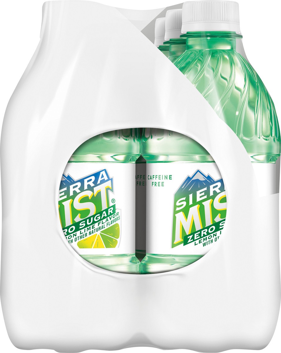 slide 3 of 3, Sierra Mist 6 Pack Zero Sugar Lemon Lime Flavored Soda 6 ea - 6 ct, 6 ct