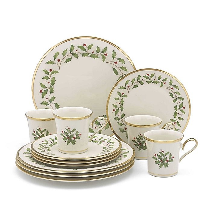 slide 1 of 3, Lenox Holiday Dinnerware Set, 12 ct