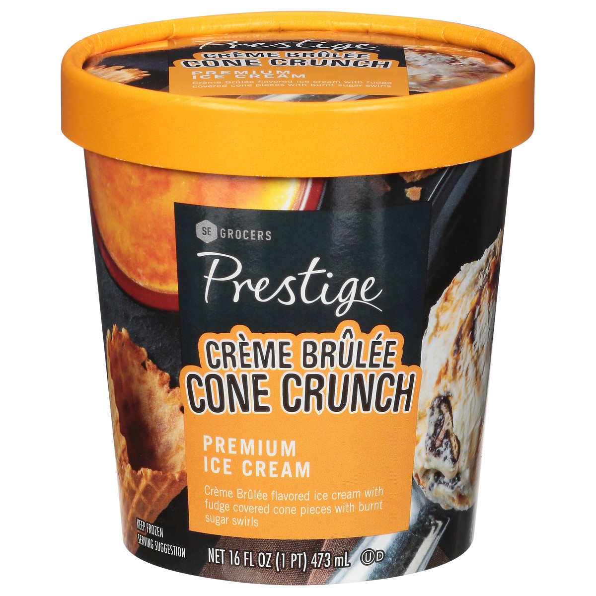 slide 12 of 13, Prestige Creme Brulee Crunch Premium Ice Cream 16 Ounces, 16 oz