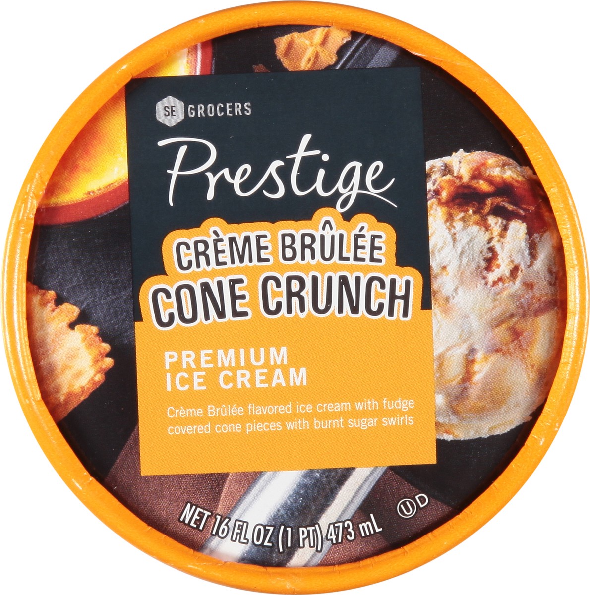 slide 8 of 13, Prestige Creme Brulee Crunch Premium Ice Cream 16 Ounces, 16 oz