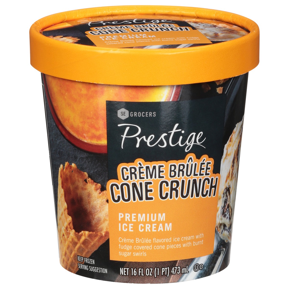 slide 11 of 13, Prestige Creme Brulee Crunch Premium Ice Cream 16 Ounces, 16 oz