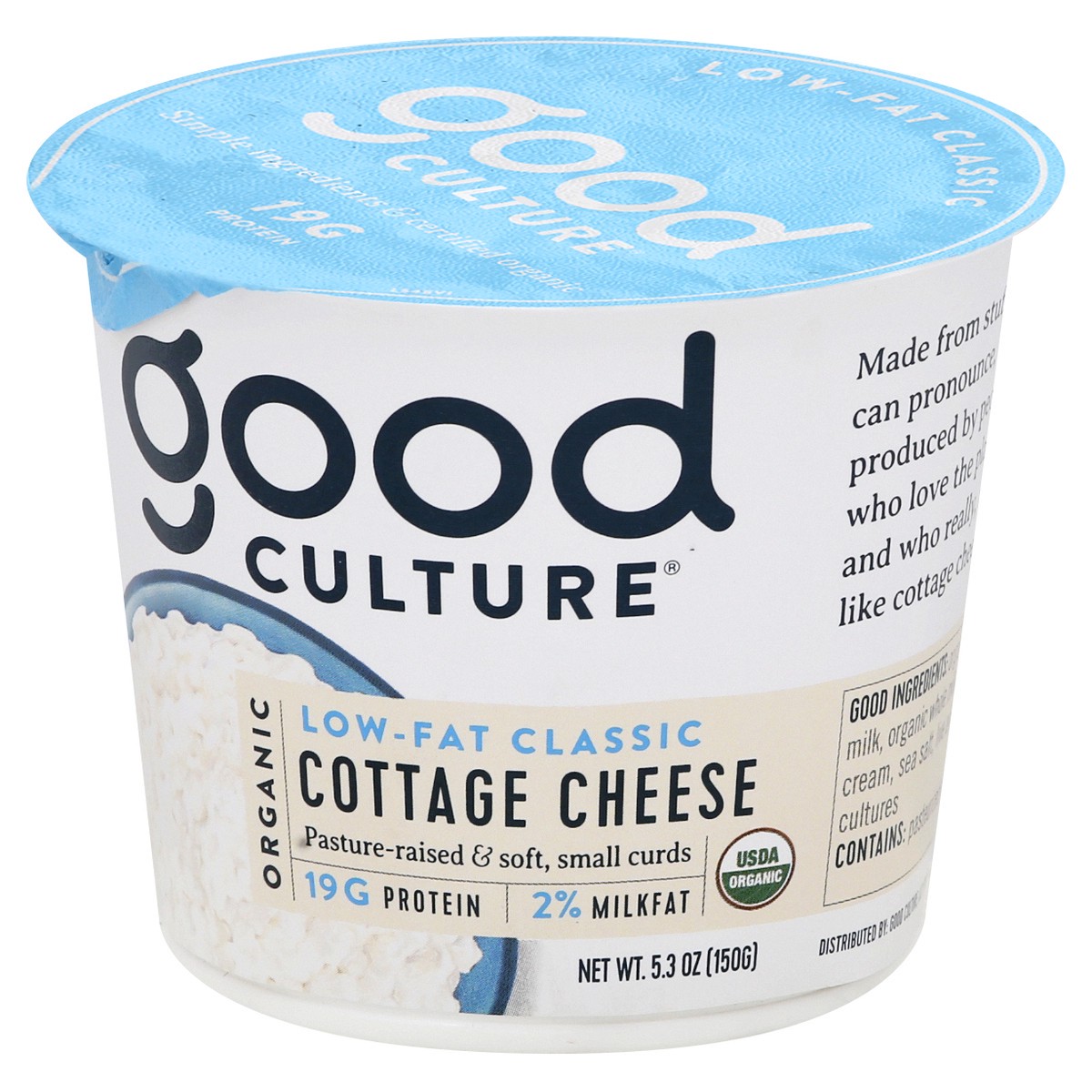 slide 7 of 13, good culture Low-Fat Classic Organic Cottage Cheese 5.3 oz, 5.3 oz