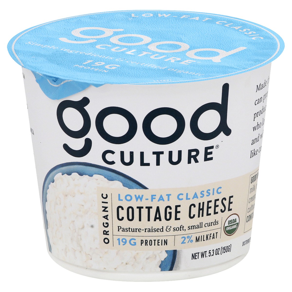 slide 11 of 13, good culture Low-Fat Classic Organic Cottage Cheese 5.3 oz, 5.3 oz