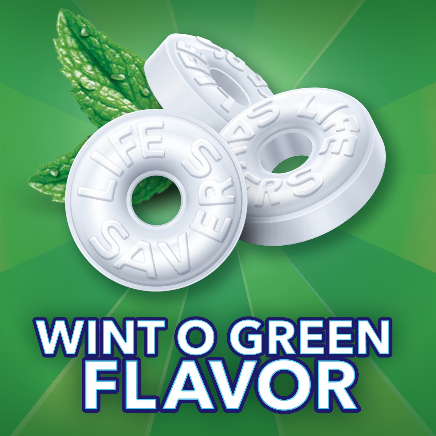 slide 2 of 8, LIFE SAVERS Wint-O-Green Breath Mints Hard Candy, Sharing Size, 14.5 oz Bag, 14.5 oz