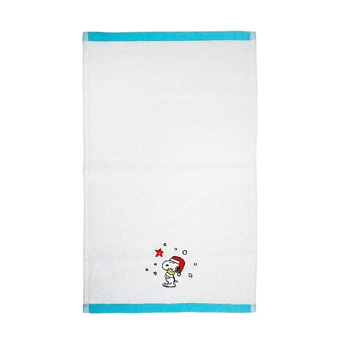 slide 1 of 1, Peanuts Wonderland Fingertip Towel - White, 1 ct