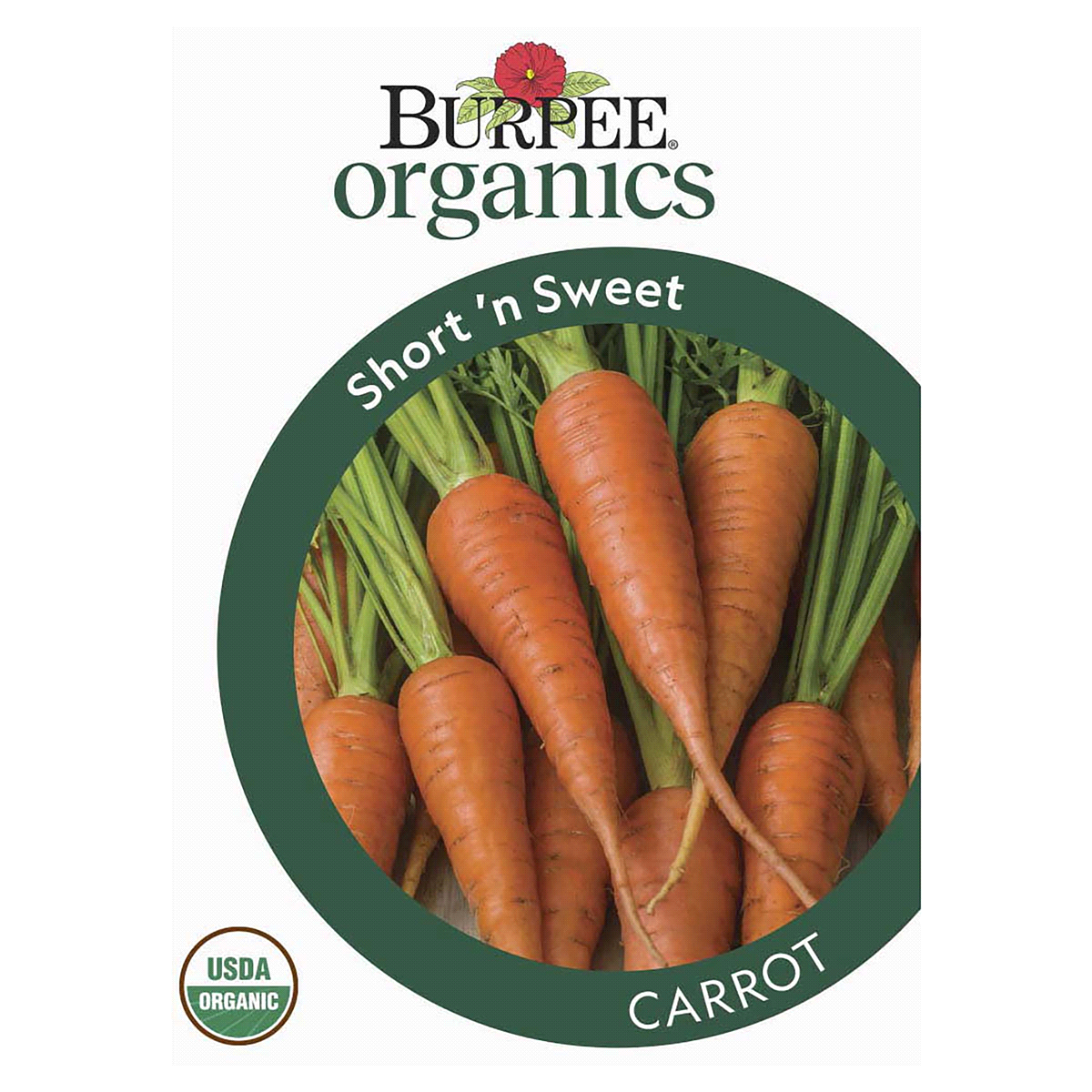 slide 1 of 5, Burpee Organic Carrot Short N Sweet Seeds, 1 ct