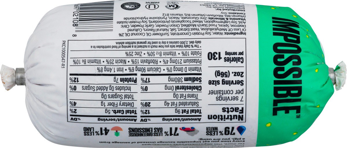 slide 7 of 9, Impossible Savory Sausage Made From Plants, 14 oz