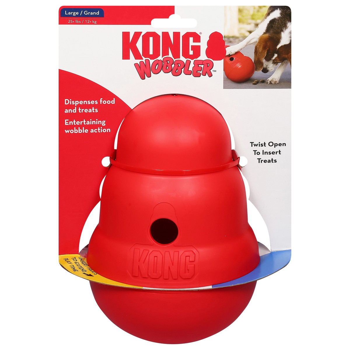 slide 1 of 4, KONG Large (25+ lbs) Wobbler 1 ea, 1 ct