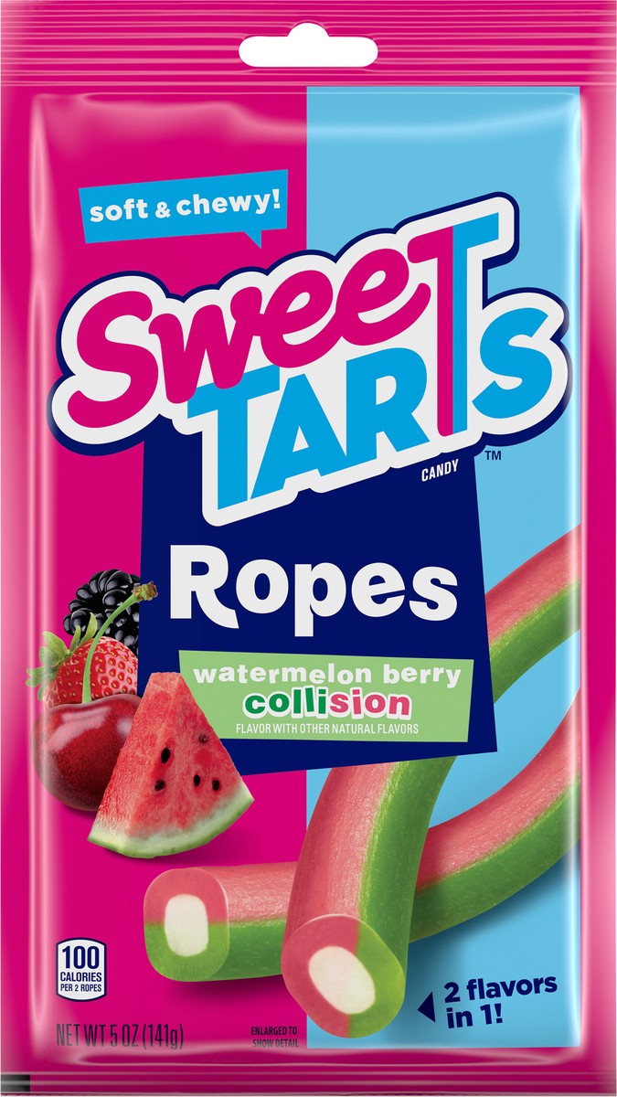 slide 12 of 14, SweeTARTS Ropes Collision Watermelon Berry Collision Candy 5 oz, 5 oz