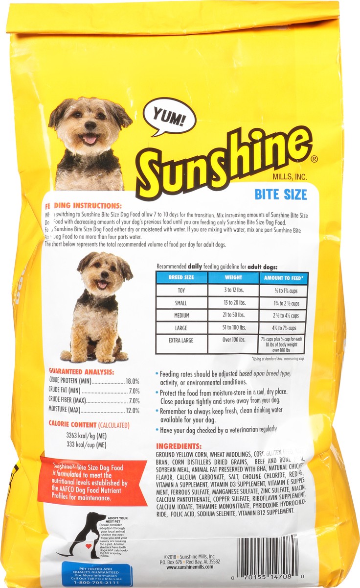 slide 4 of 10, Sunshine Bite Size Dog Food 56 oz, 56 oz