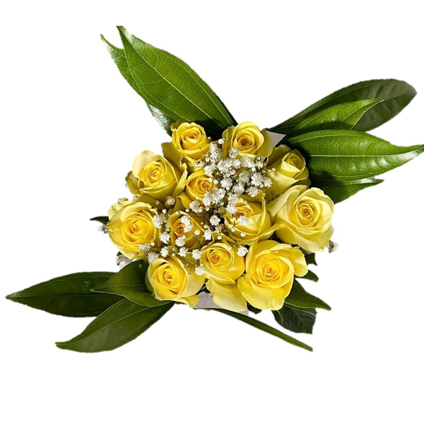 slide 1 of 1, Majestic Yellow Rose Bouquet, 12 ct