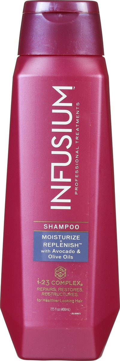 slide 3 of 9, Infusium Moisturize + Replenish Shampoo 13.5 fl oz, 13.5 fl oz