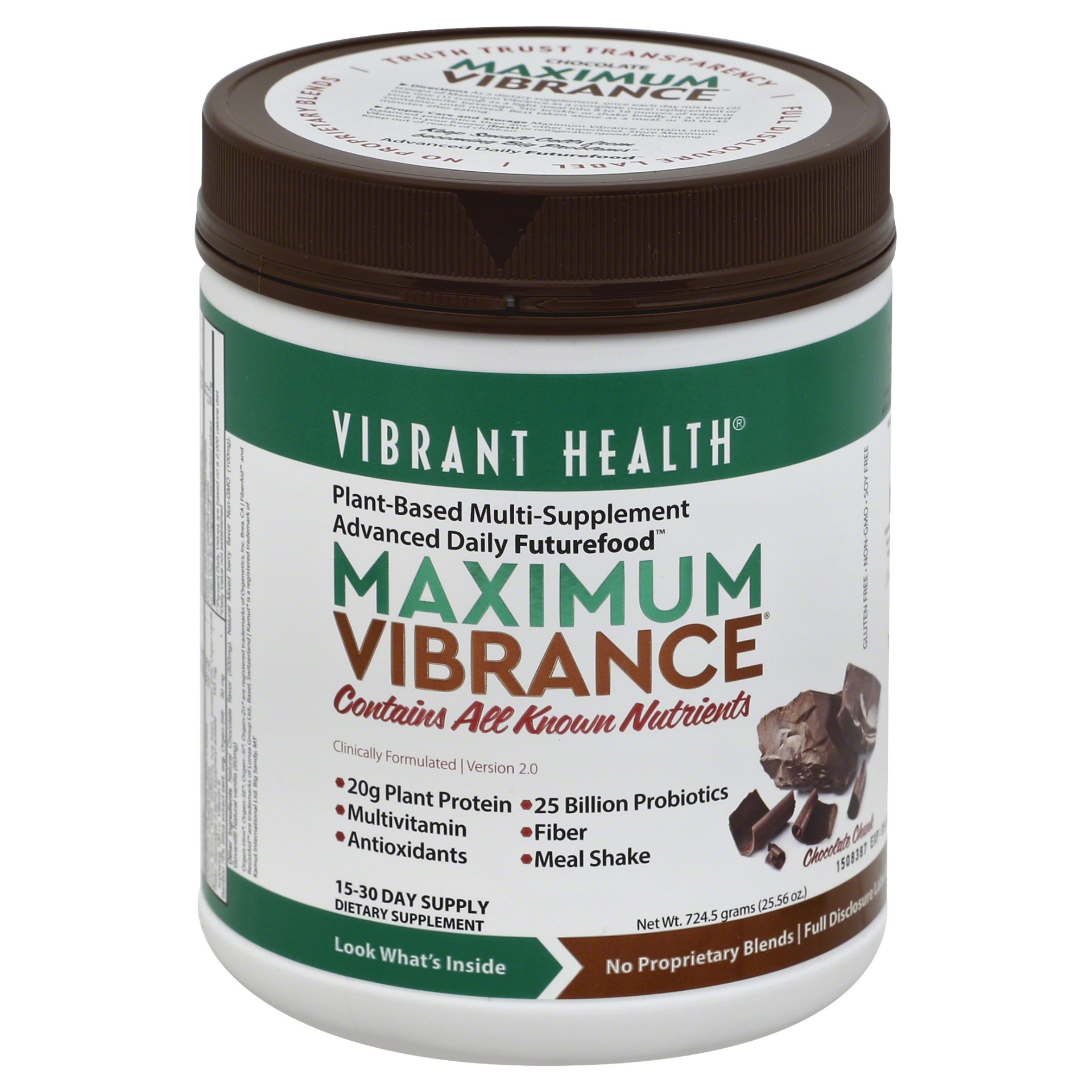 slide 1 of 1, Vibrant Health Max Vibrance Choc, 24.38 oz