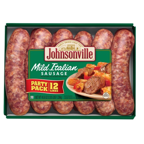 slide 1 of 1, Johnsonville Johnsonville Mild Italian Sausage Links 2.85Lb Carton, 2.85 lb