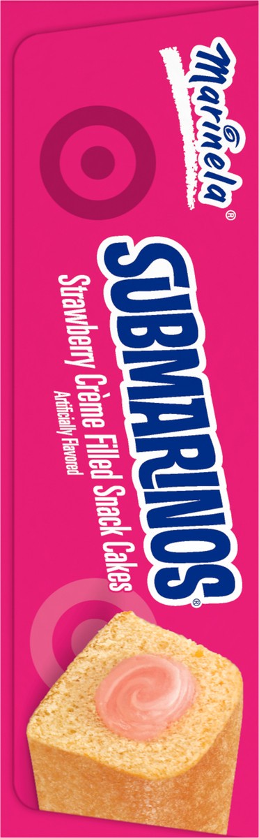 slide 4 of 7, Marinela Submarinos Strawberry Crème Filled Snack Cakes, 8 count, Snack Cakes, 9.84 oz Box, 8 ct