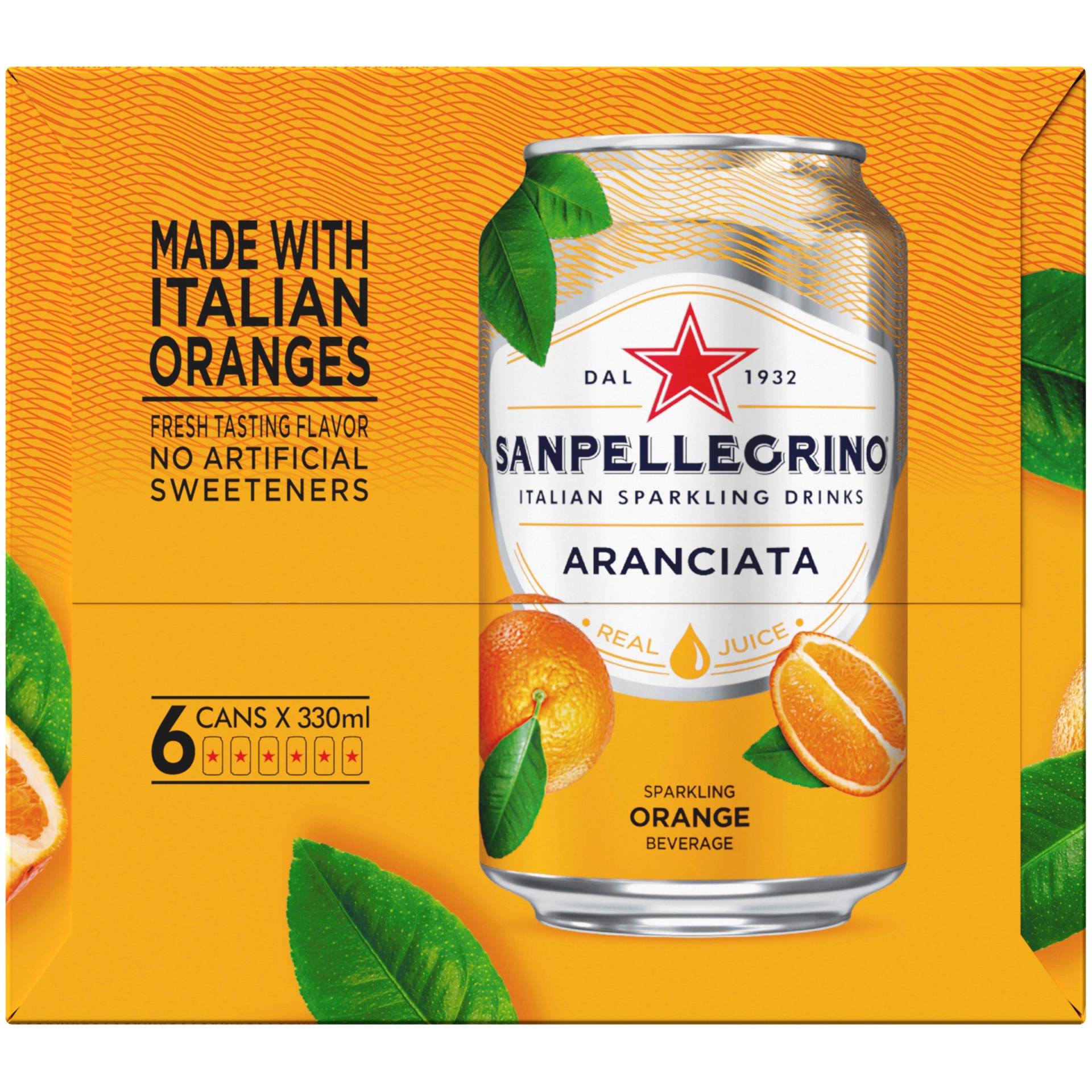 slide 3 of 8, Sanpellegrino Orange Italian Sparkling Drinks, 6 ct; 11.15 fl oz
