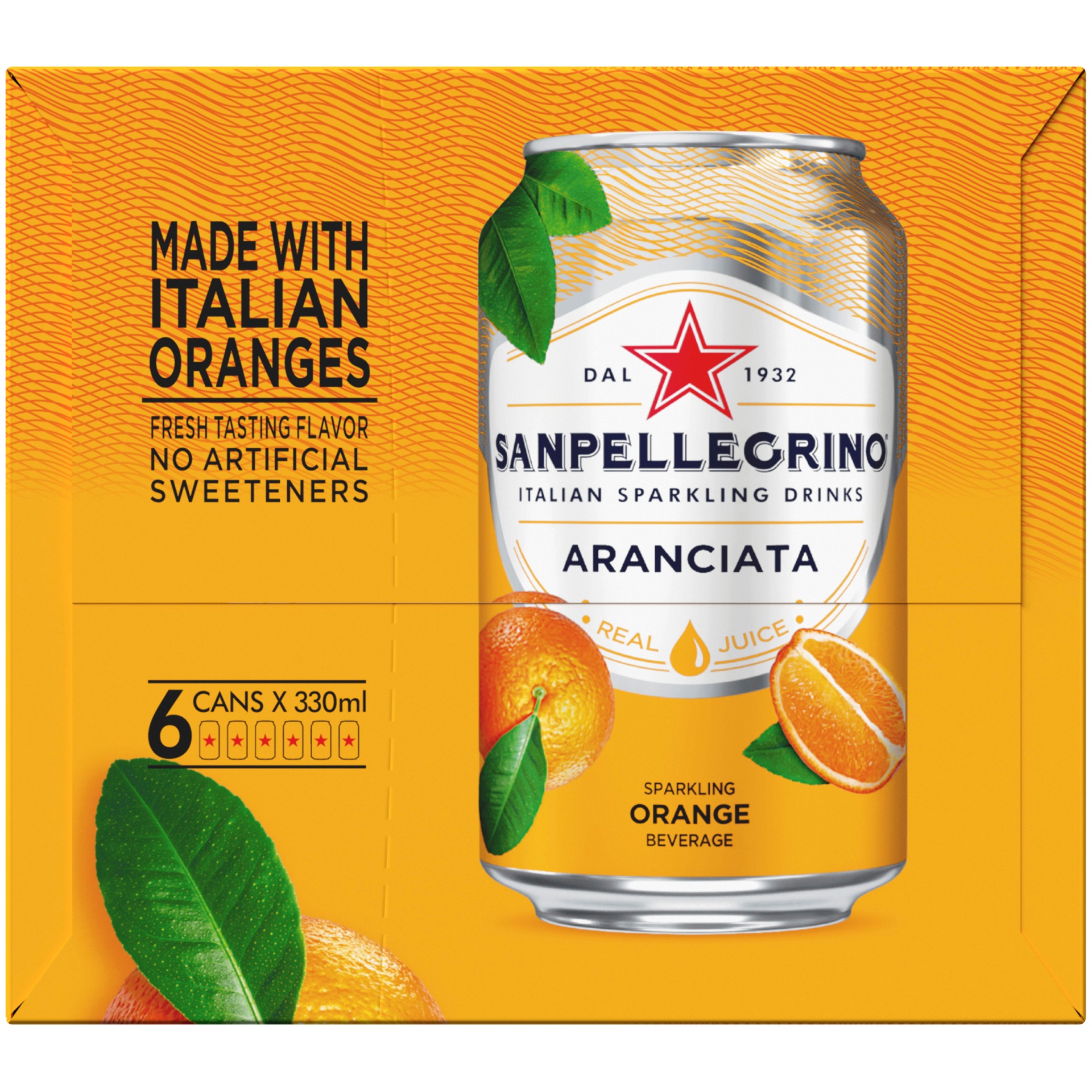 slide 4 of 8, Sanpellegrino Orange Italian Sparkling Drinks, 6 ct; 11.15 fl oz