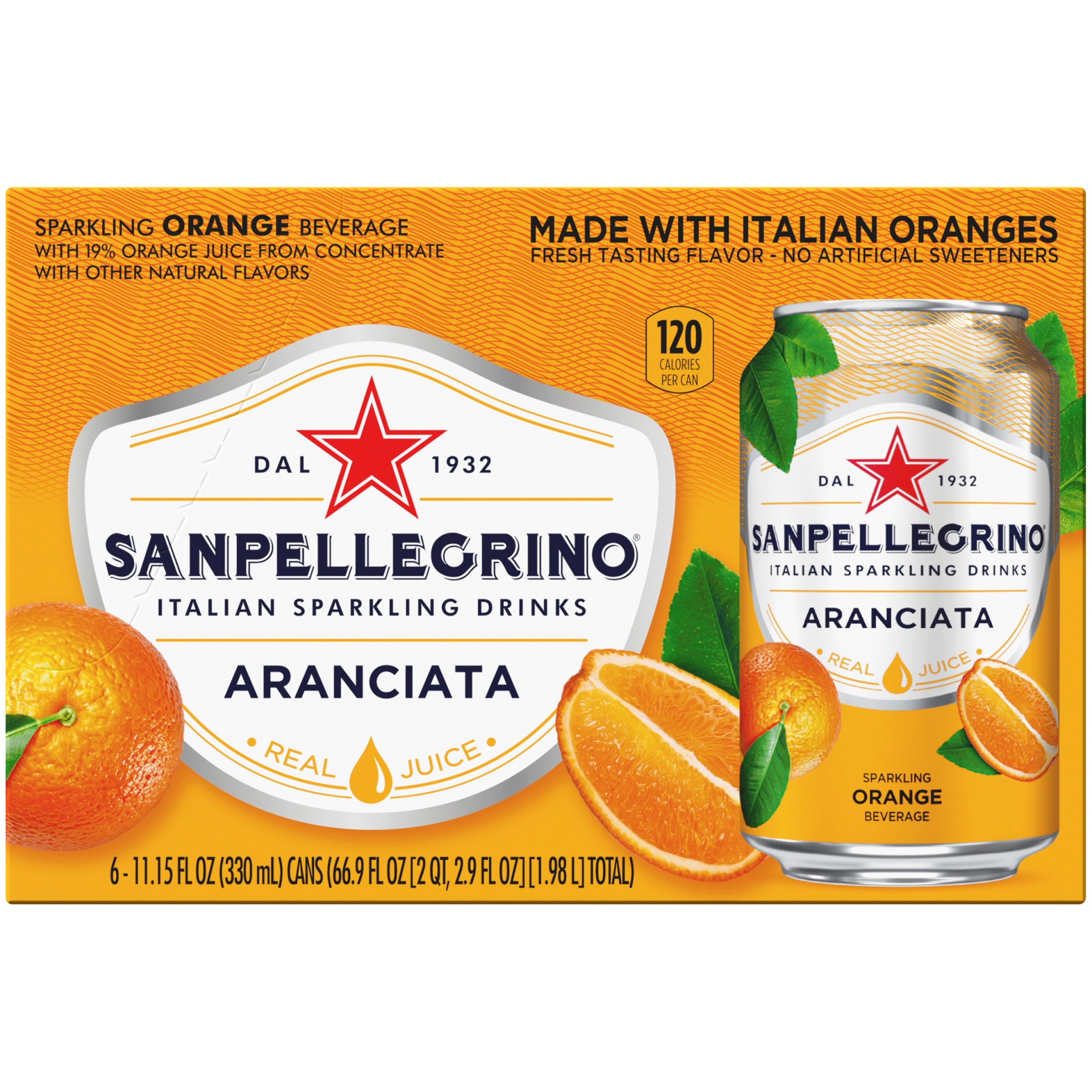 slide 6 of 8, Sanpellegrino Orange Italian Sparkling Drinks, 6 ct; 11.15 fl oz