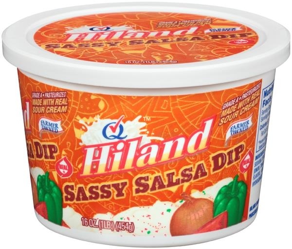 slide 1 of 1, Hiland Dairy Sassy Salsa Dip, 16 oz